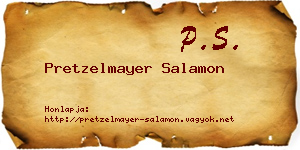 Pretzelmayer Salamon névjegykártya